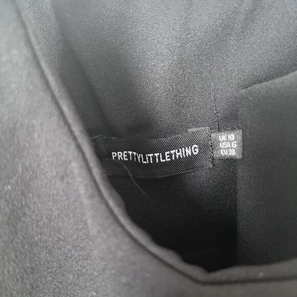 PLT size 6 high waist dungaree overall style tie straps side slit mini skirt - Picture 7 of 10